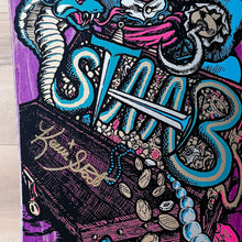 Load image into Gallery viewer, 40th Anniversary Purple Autographed Kevin Staab Pirate Skateboard Deck SOLD OUT!